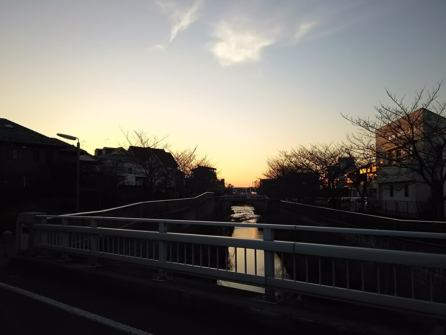 石神井川の夕焼け