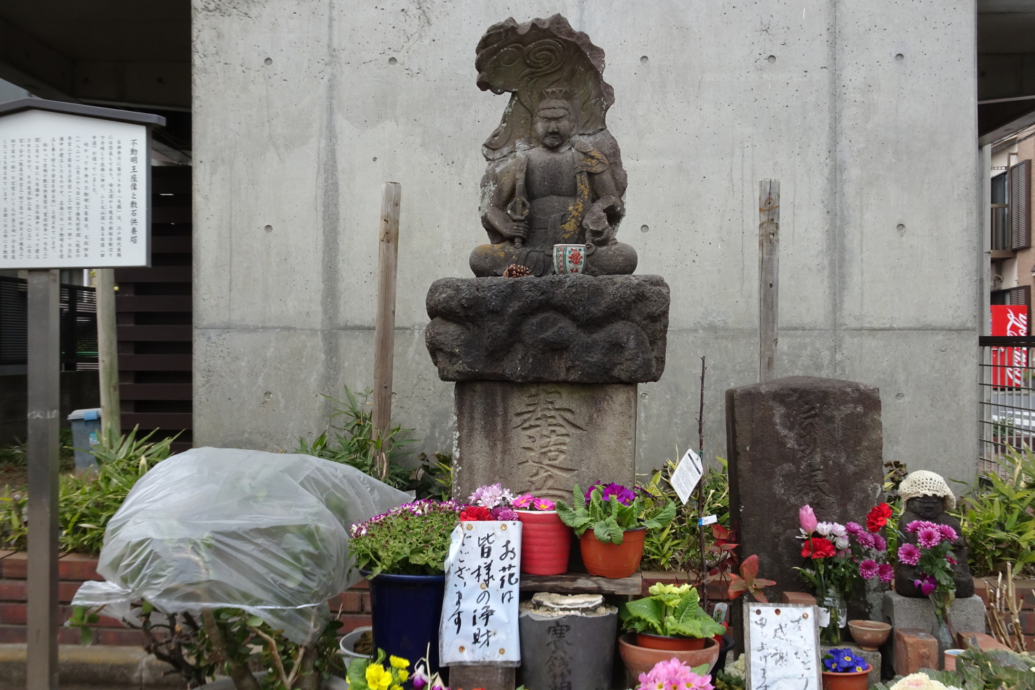 石神井川の不動明王座像