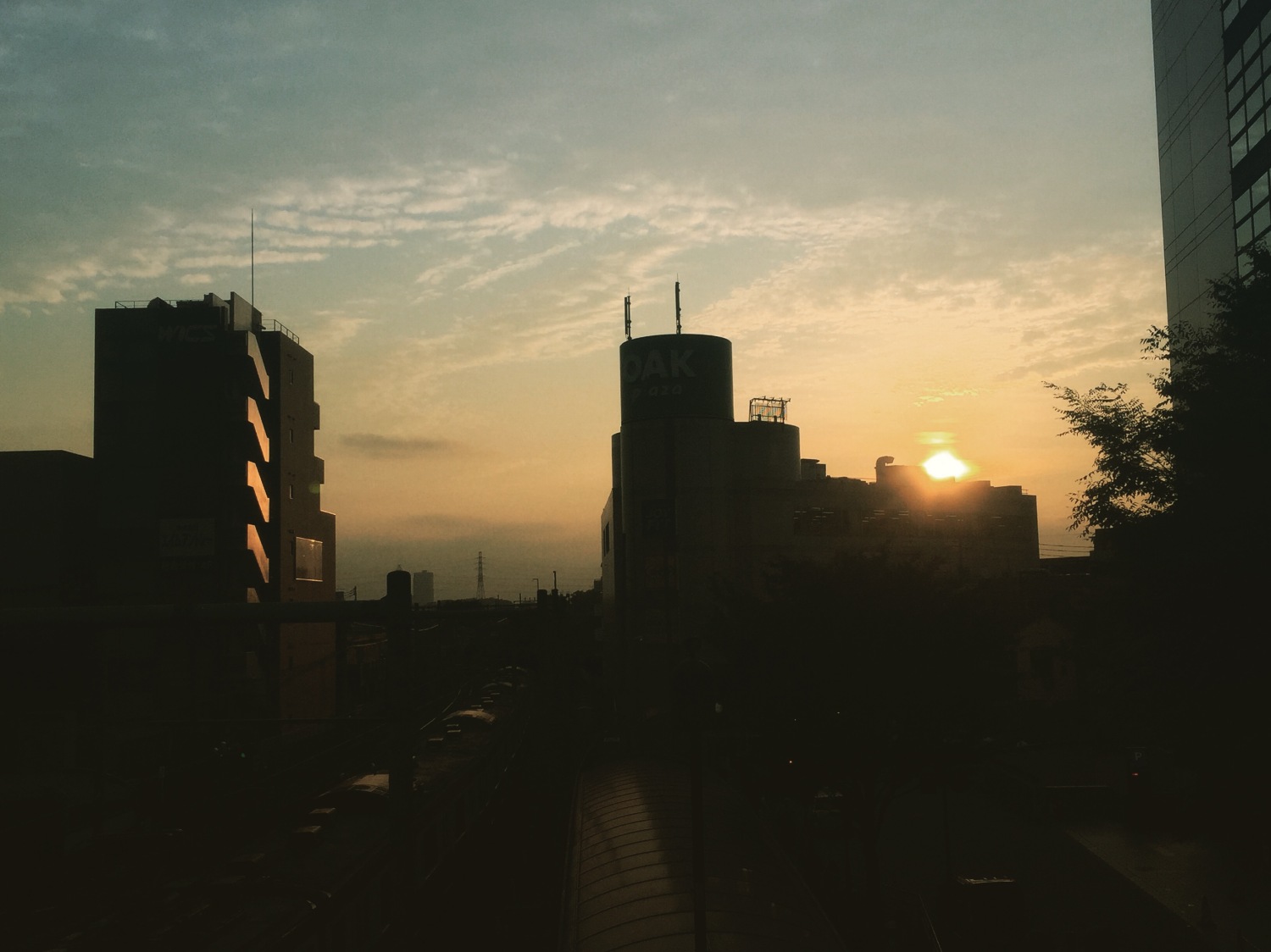 雨上がりの夕方