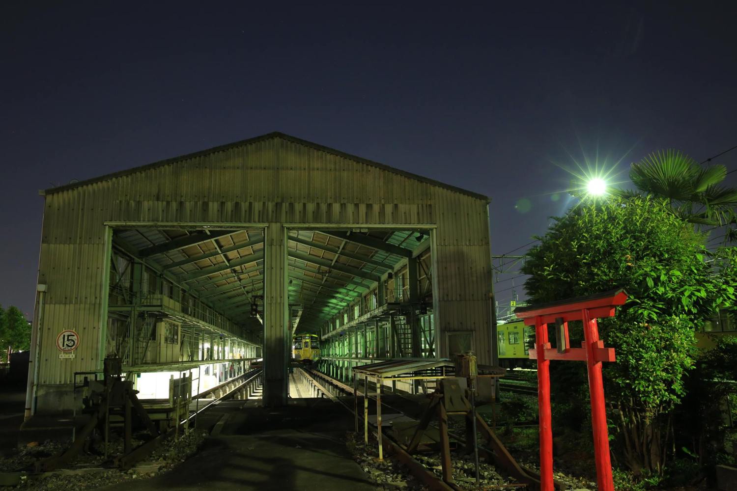 夜の上石神井車両基地