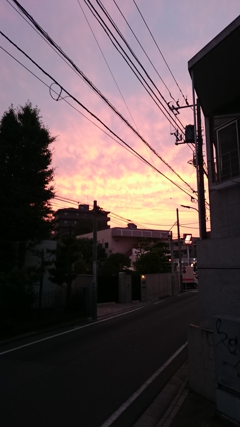 初夏の夕焼け