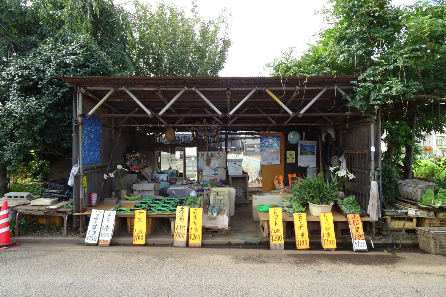 農家さんの無人販売店