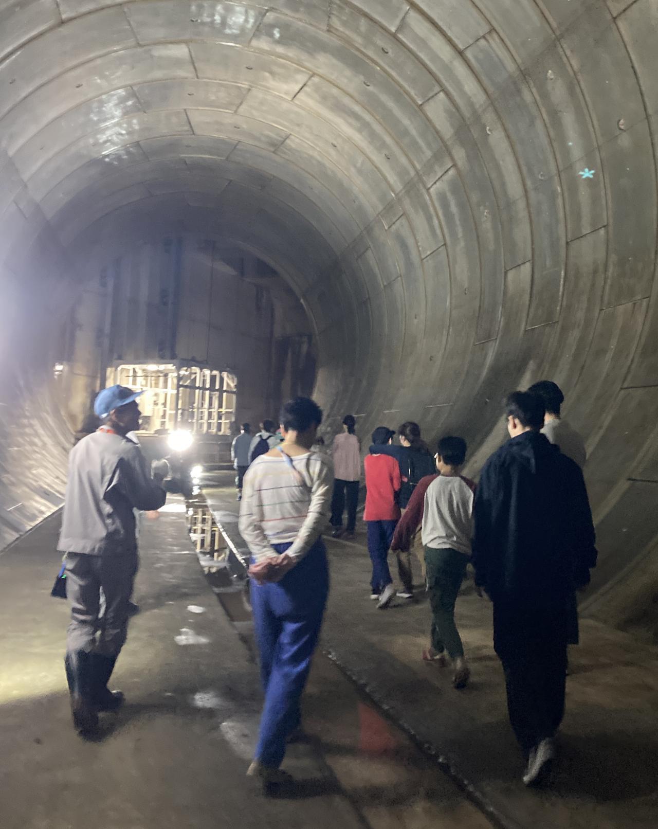 白子川地下調節池の現場へ