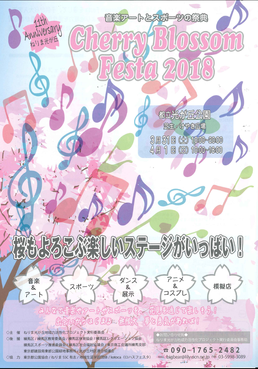 ねりま光が丘チェリーブロッサムフェスタ2018 画像