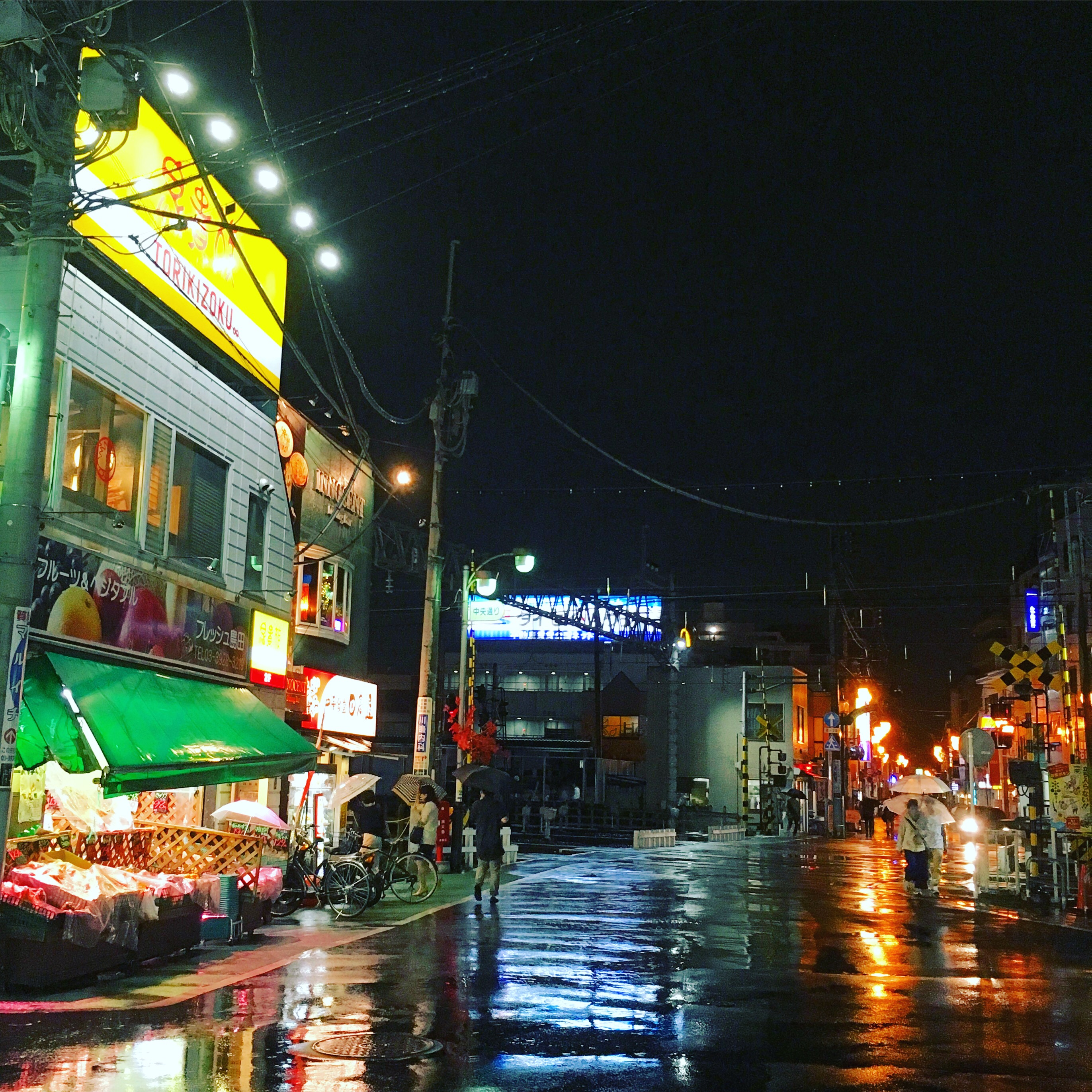 雨の上石神井駅